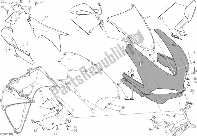 Toutes les pièces pour le Capot du Ducati Superbike 959 Panigale ABS 2016